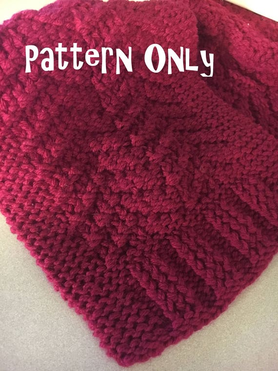 Loom Knit Plum Regal Scarf Pattern Instant Download Loom Knit Plum Regal Scarf Pattern Instant Download