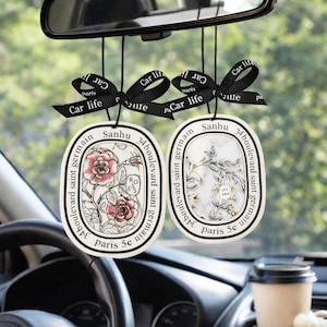Luxe botanische auto-luchtverfrissers in bulkverpakking - Saint Germain Aroma Collection papieren diffusers