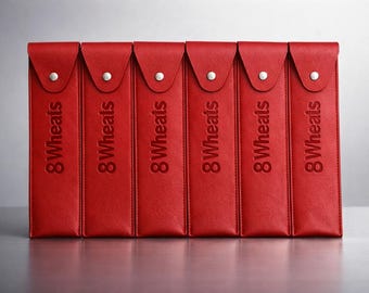 Bulk Leather Chopsticks Case with Embossed Logo, Luxury Pen Cases, Eco-Luxury Travel Holder