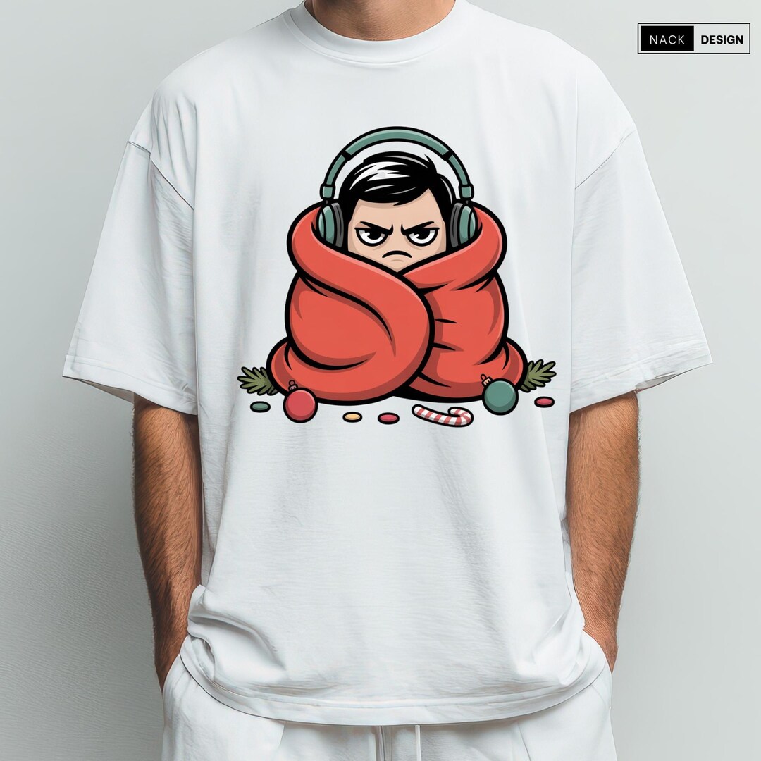 Xmas Grumpy Grumpy Christmas Cartoon PNG Cozy Character Holiday Illustration - Etsy