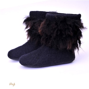 fatface grey fifi felted house shoes