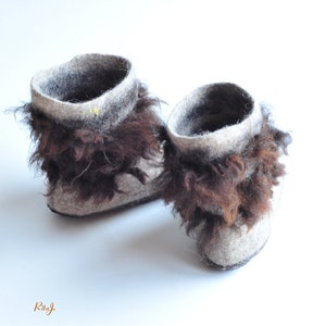 fatface grey fifi felted house shoes