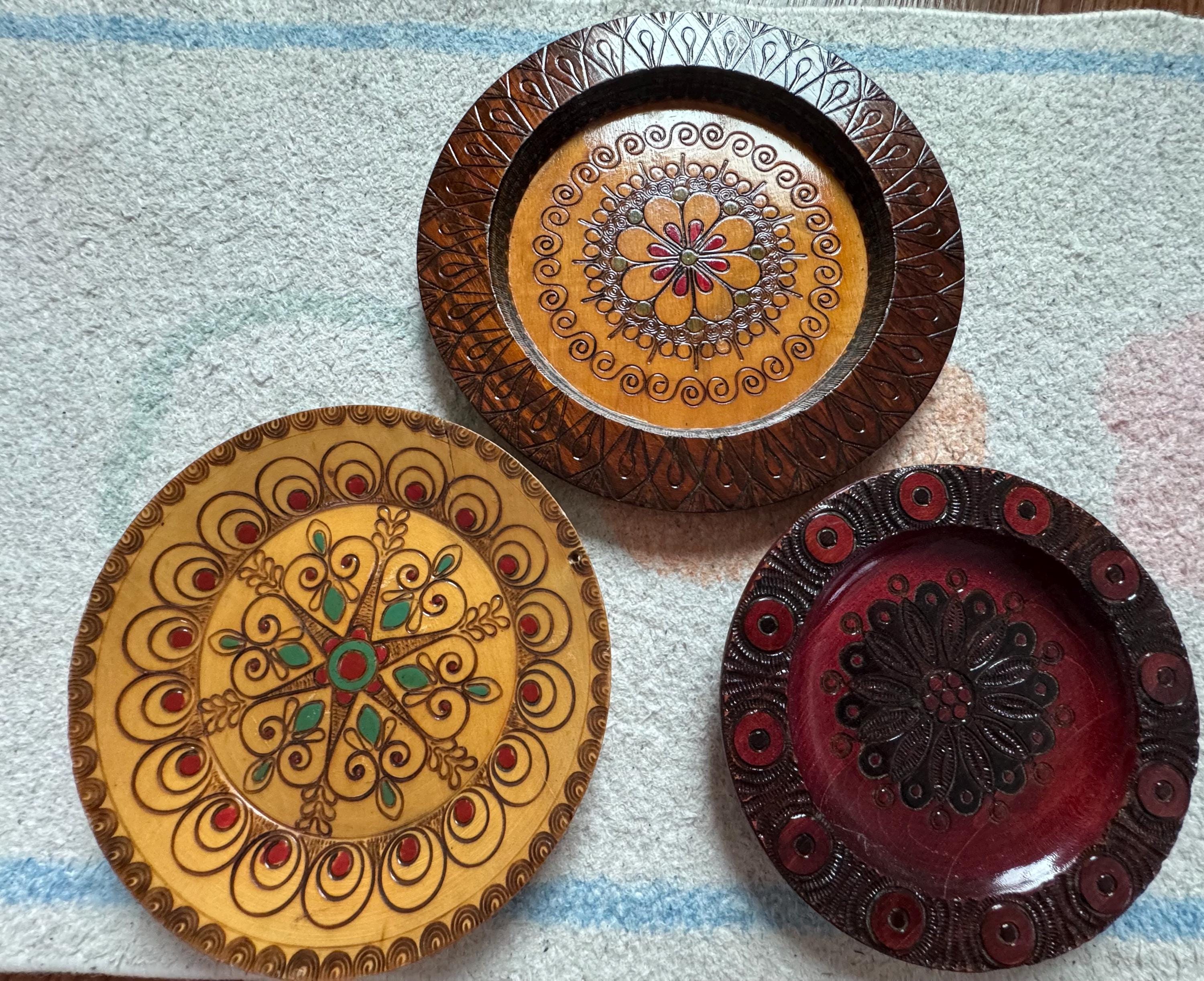 彫刻模様の金属皿 彫刻された皿の装飾 - Etsy 日本