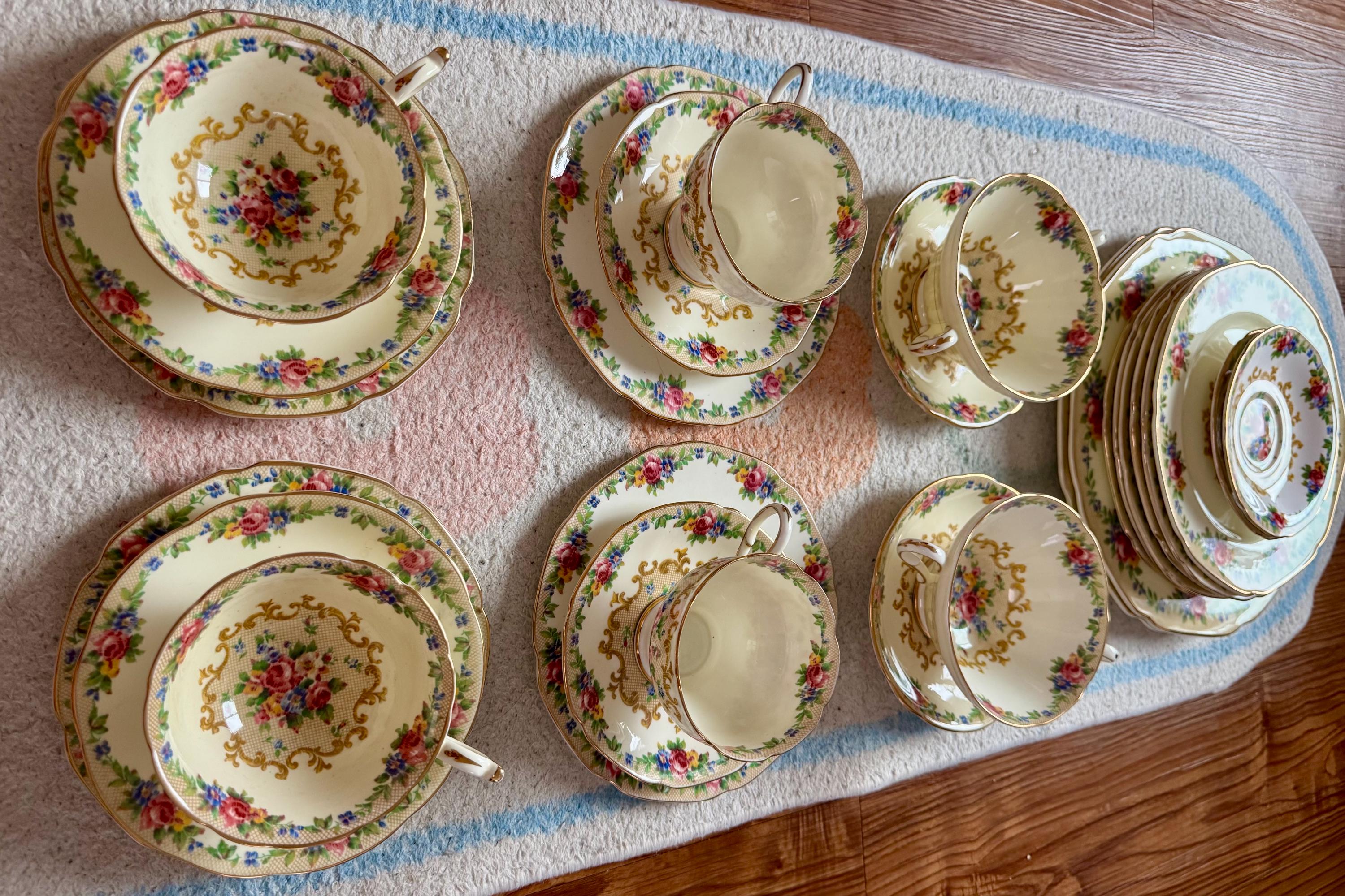 Pink rose dinnerware - Etsy 日本