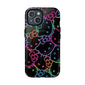 Funda para iPhone con estampado de Hello Kitty neón imagen 1