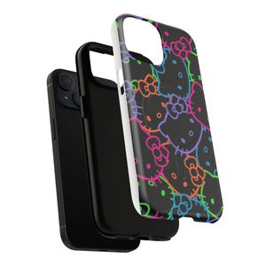 Funda para iPhone con estampado de Hello Kitty neón imagen 4
