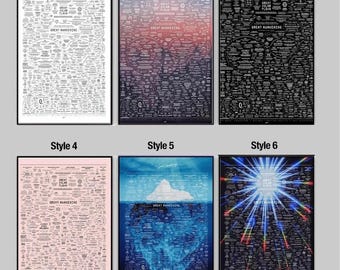 Póster personalizado del mapa del Gran Despertar