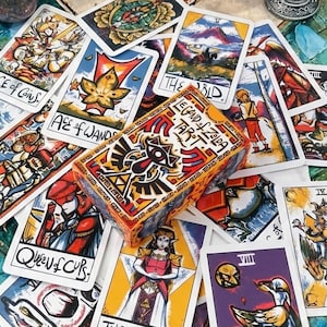 Legend of Zelda Tarot, Hero of Time Tarot Cards, 10.2x6cm Pocket size Vintage Video Game Tarot, 78 Card Travel Deck with Instruction Card