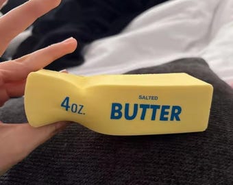 Stressbal in de vorm van een boterstaafje - Realistisch, zacht boterspeelgoed voor angstverlichting - Zacht