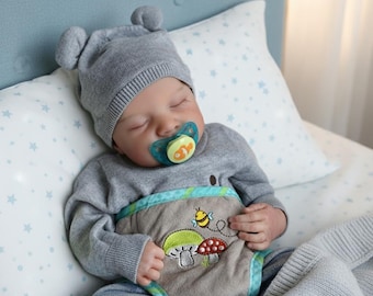 Newborn Levi Reborn Baby Doll, 19 Zoll Vollvinyl, handbemalt