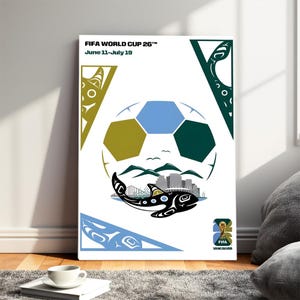 USA Soccer 2026 Vancouver Framed Poster, North America Host City Print, Football Fan Wall Art, Sports Room Decor, Canada Gift
