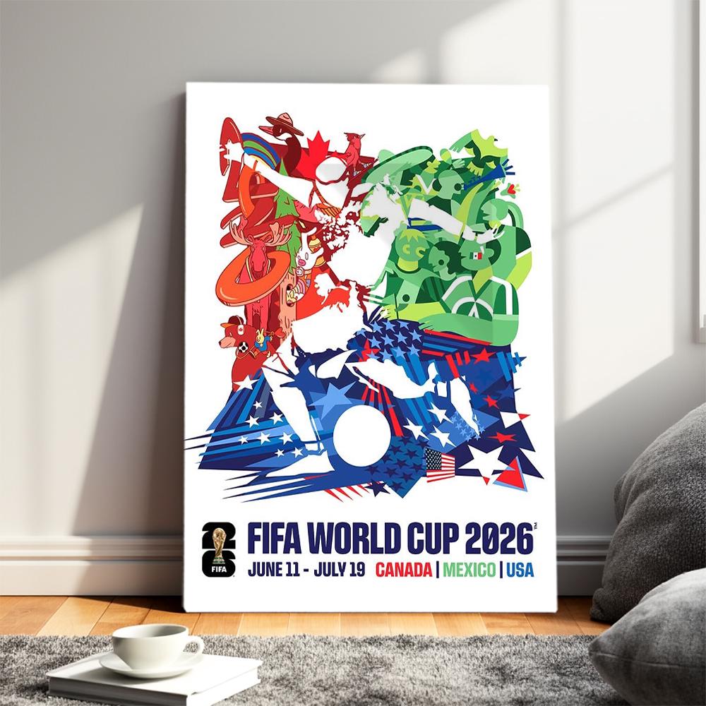 FIFA ワールドカップ 2026 ダラス 公式ポスター A3 作者直筆サイン入