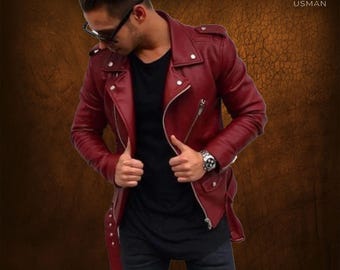 Soft Brown Real Leather Jacket • Genuine Leather Coat • Handmade Vintage Style Outerwear