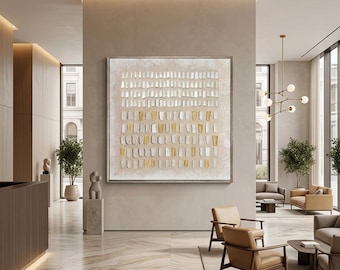Original Hand-Painted Oil Painting: Textured Abstract Square Canvas Art #JLS016