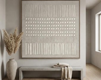 Wabi-Sabi Impasto Art | Textured Abstract Painting | Minimalist Gray Neutral Wall Decor