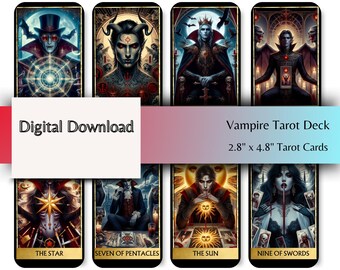 Gothic Vampire Tarot Deck – 78 Card Horror Fantasy (Digital Download)