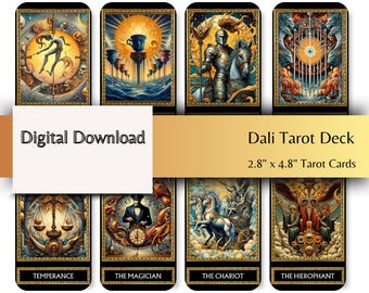 Dali Tarot Deck, Surreal Major Arcana Art (Digital Download)