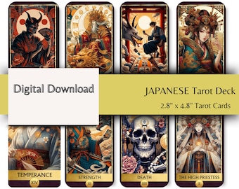 Japanese Tarot Deck: 78 Asian-Inspired Cards (Digital Download)