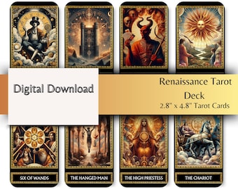 Renaissance Tarot Deck, Classic Art Printable (Digital Download)
