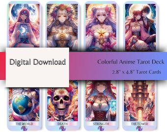 Anime Tarot Deck: Full 78 Card Manga Style (Digital Download)
