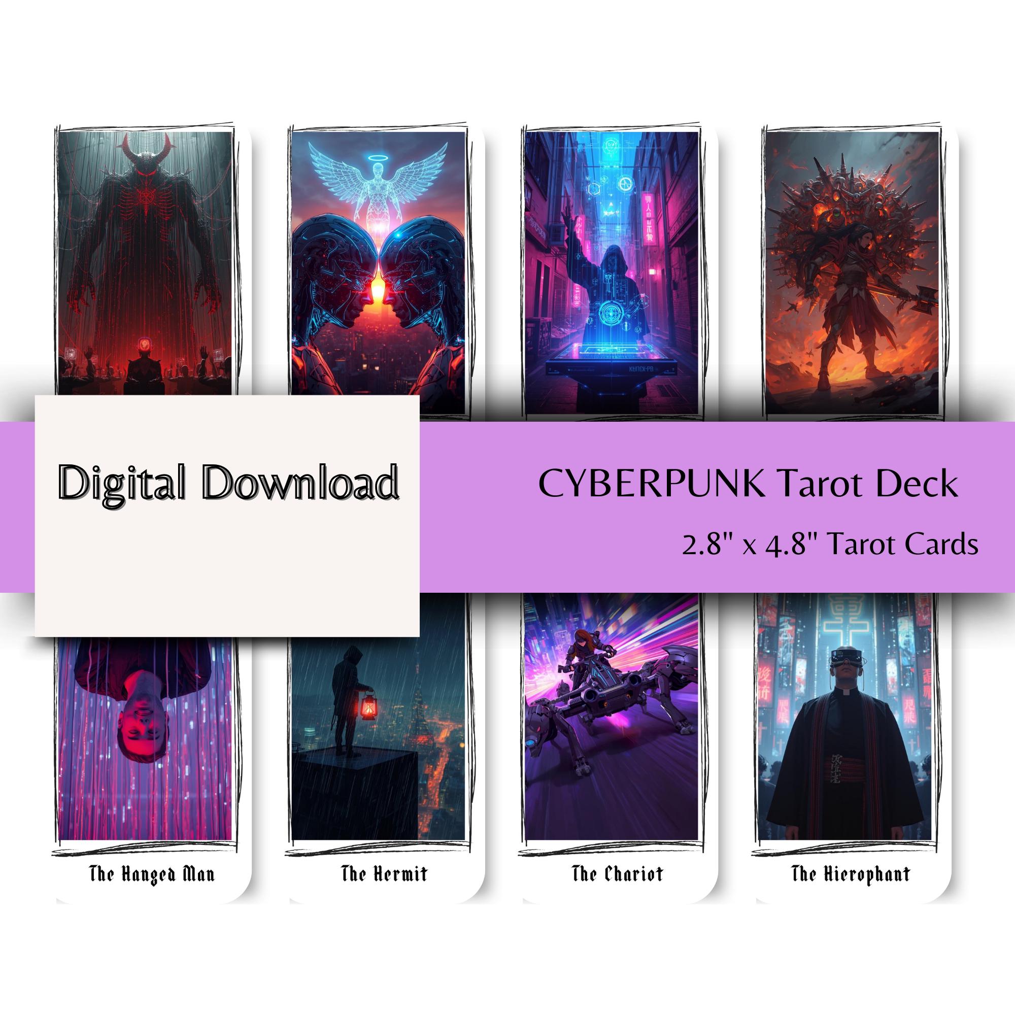 Cyberpunk Tarot Deck - 78 Card Gothic Divination (digital Download) - Etsy