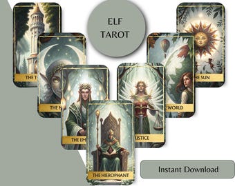 Elf Tarot Deck – Magical Forest Fantasy Cards (Digital Download)