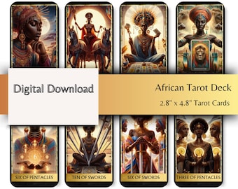 African Tarot Deck: Golden Spiritual Cards (Digital Download)