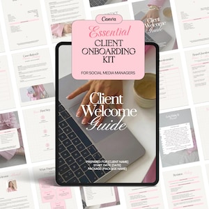 Social Media Client Onboarding Template Canva | SMM Welcome Packet | Client Welcome Guide