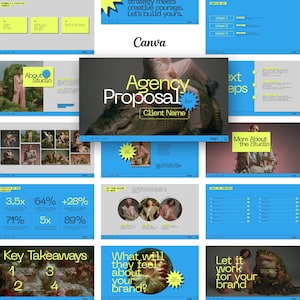 Modèle Canva de présentation créative | Présentation d'agence et de pigiste pour les marques de campagnes et les créateurs de contenu