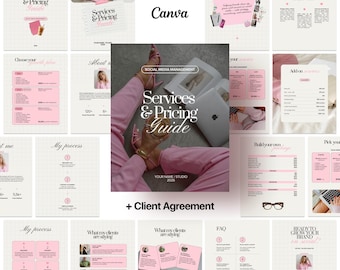 SMM Vorlagen Canva | Social Media Dienstleister Preise & Kundenvereinbarung im Bundle