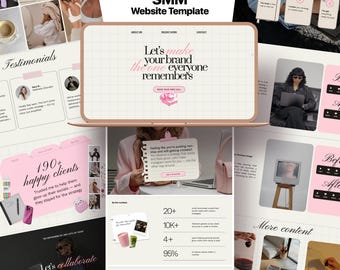 Canva-website voor socialmediamanager | SMM-portfoliosjabloon voor coaches en freelancers | Bestemmingspagina