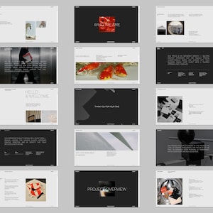 Collection of 30 editable Instagram post templates for creative agencies, branding studios and design studios in 4:5 format.