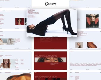 Brand Strategy Presentation Template | Minimal Creative Canva Pitch Deck for Fashion, Design Studios and Lifestyle Brands