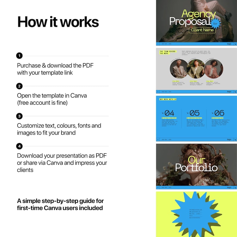 Creative Pitch Deck Canva Template | Agency and Freelancer Presentation ...