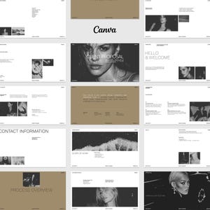 Client Proposal Template | Services and Pricing Canva Presentation for Creative Fashion Brands