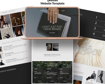 Canva-websitesjabloon Socialmediamanager | Mode redactieportfolio UGC Creator | Luxe minimale bestemmingspagina