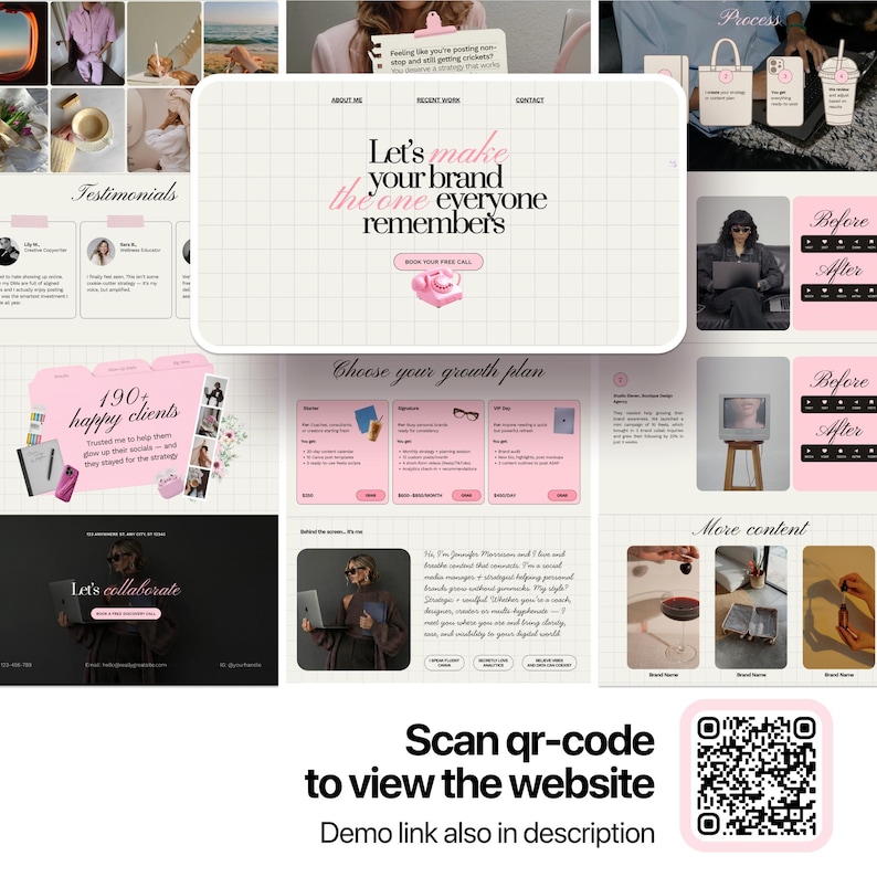 Social Media Portfolio Canva Website | UGC Ersteller Content Ersteller Landing Page + 250 Faceless Reels Videos Bild 3