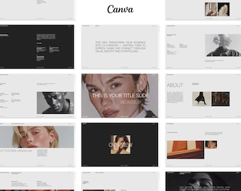 Canva Pitch Deck Template | Slide Deck & Business Proposal | Minimal Creative Brand Presentation for Designers and Agencies