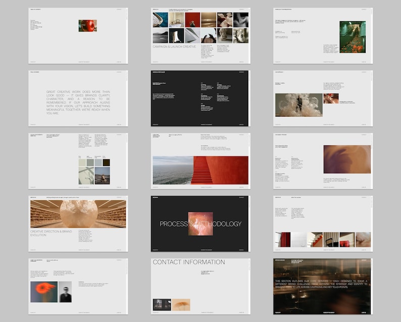Creative Agency Client Proposal Canva template featuring 39 editable slides for presenting projects and services to clients.