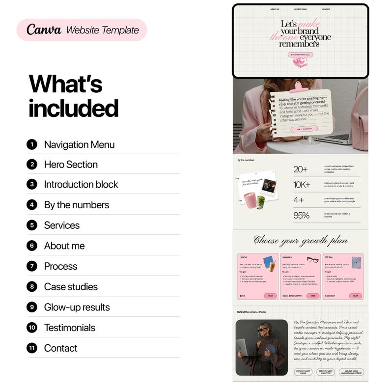 Social Media Portfolio Canva Website | UGC Ersteller Content Ersteller Landing Page + 250 Faceless Reels Videos Bild 2