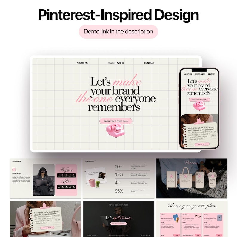 Social Media Portfolio Canva Website | UGC Ersteller Content Ersteller Landing Page + 250 Faceless Reels Videos Bild 5