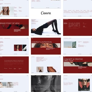 Presentatiesjabloon voor merkstrategie | Minimaal creatief canvas pitchdeck voor mode-, ontwerpstudio's en lifestylemerken