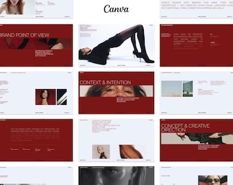 Brand Strategy Presentation Template | Minimal Creative Canva Pitch Deck for Fashion, Design Studios and Lifestyle Brands