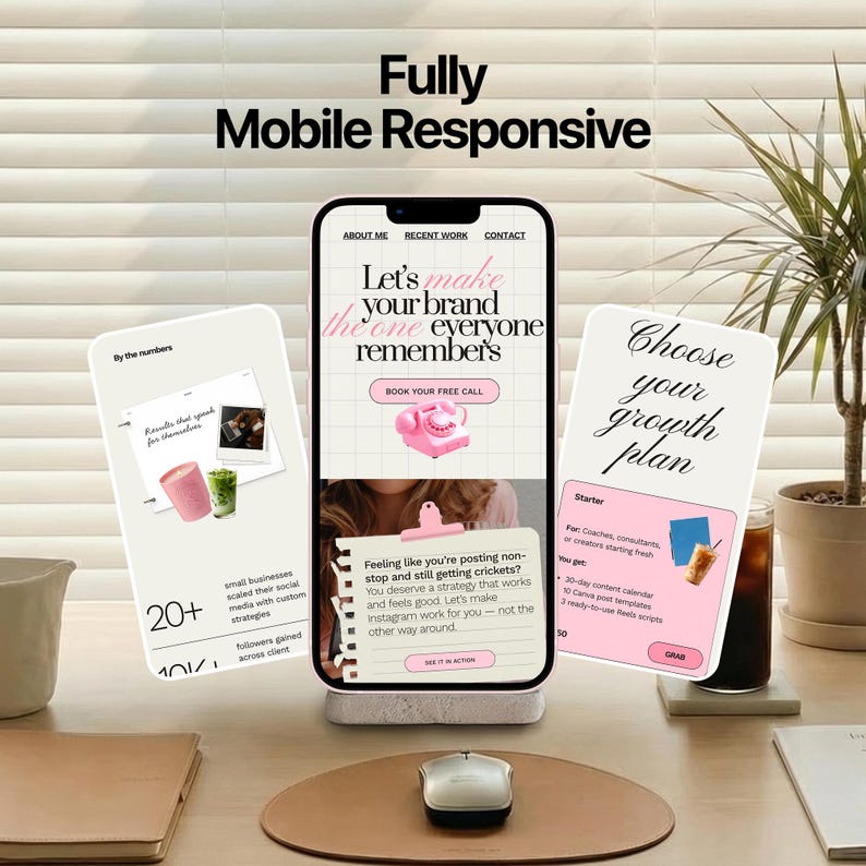 Social Media Portfolio Canva Website | UGC Ersteller Content Ersteller Landing Page + 250 Faceless Reels Videos Bild 4