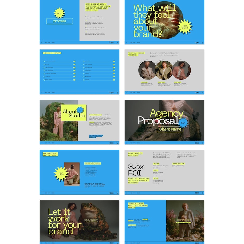 Creative Pitch Deck Canva Template | Agency and Freelancer Presentation ...