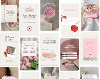 Instagram Stories-sjablonen voor SMM | Canva Stories voor UGC Creator Content Creator IG Coach | Pinterest Esthetische sjablonen voor sociale media