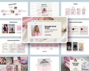 Handleiding Social Media Manager Services Canva-sjabloon | SMM-mediakit met prijzen voor coaches en freelancers