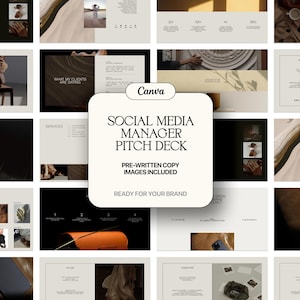 Canva-Vorlage für die Präsentation von Social-Media-Manager-Dienstleistungen | Präsentation von SMM-Dienstleistungen & Kundenangebot | Portfolio für Freelancer