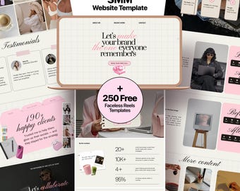 Social Media Portfolio Canva Website | UGC Ersteller Content Ersteller Landing Page + 250 Faceless Reels Videos