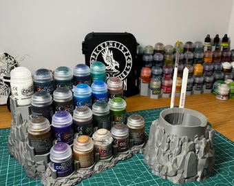 Estante de pinturas de fantasía de Citadel y Vallejo